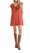 Sadie & Sage Collectible Layered Mini Dress In Marsala In Brown