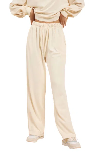 Sadie & Sage White Noise Drawstring Pants In Cream In Multi