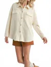 Sadie & Sage Comfy Waffle Knit Jacket In Ivory In Neutral