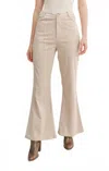 Sadie & Sage Corduroy Slacks In Ivory In White