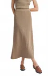 Sadie & Sage Crosby Sweater Midi Skirt In Dark Taupe In Brown