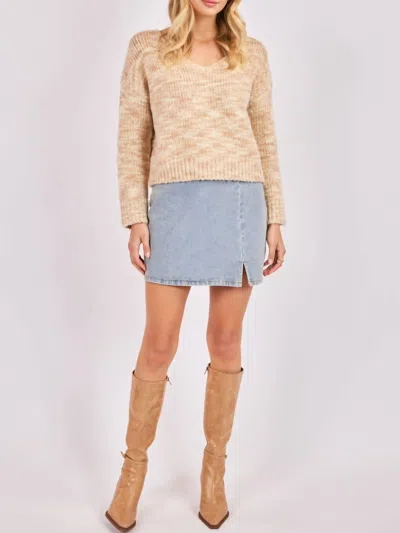 Sadie & Sage Dakota Knit Sweater In Oatmeal In Neutral