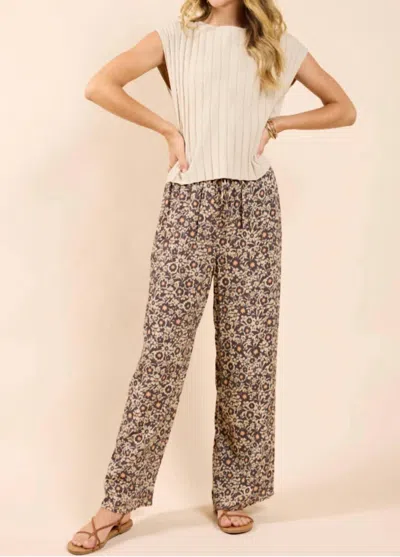 Sadie & Sage Desert Sunset Wide Leg Pants In Brown In Multi