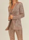 Sadie & Sage Disco Inferno Blazer In Gold