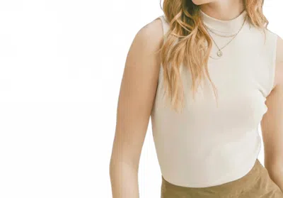 Sadie & Sage Effortless Beauty Tank Top In Cream In Neutral