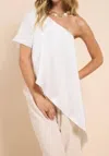 Sadie & Sage El Sol One Shoulder Bodysuit In White