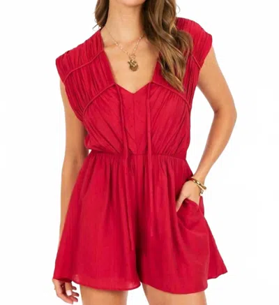 Sadie & Sage Erin Romper In Red
