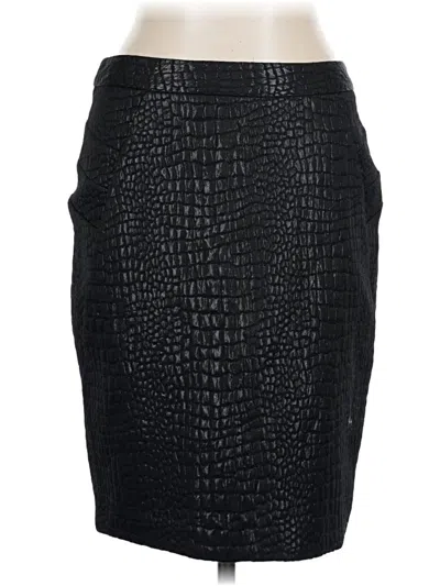 Pre-owned Sadie & Sage Faux Leather Skirt In Black