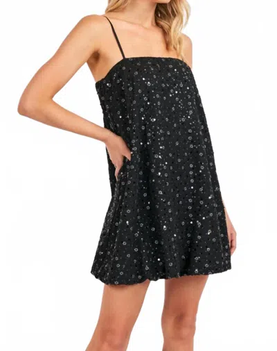 Sadie & Sage Fifth Avenue Bubble Mini Dress In Black