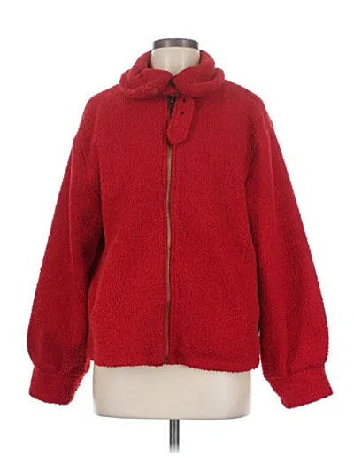 Pre-owned Sadie & Sage Fleece Jacket In Red