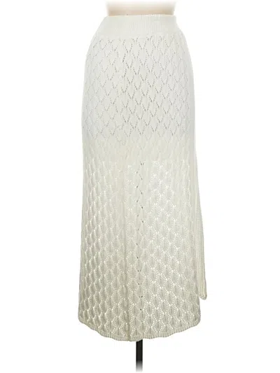 Pre-owned Sadie & Sage Formal Skirt In White