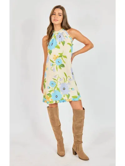 Sadie & Sage Fresh Cut Mini Dress In Beige In Multi