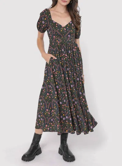 Sadie & Sage Garden Party Maxi Dress In Green In Brown