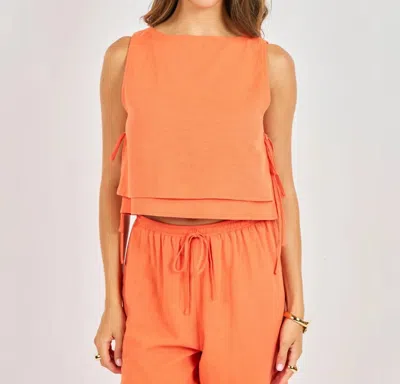 Sadie & Sage Good Day Layered Top In Orange In Multi