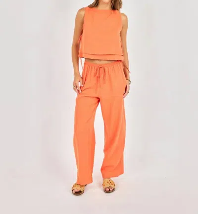 Sadie & Sage Good Days Pants In Orange
