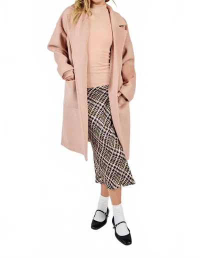 Sadie & Sage Hayley Open Coat In Rose In Multi