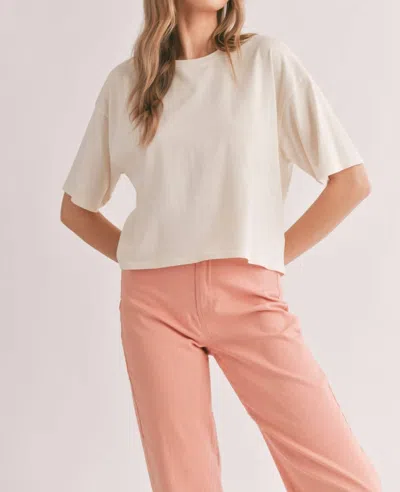 Sadie & Sage Haze Boxy Crop Tee In Ivory In Neutral