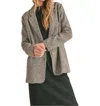 Sadie & Sage Hopeful Tweed Blazer In Dark Brown Tweed In Brown