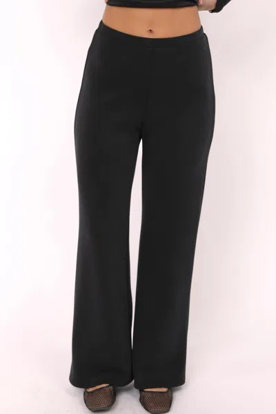Sadie & Sage Hustle Scuba Modal Pant In Black