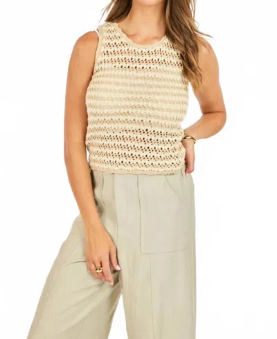 Sadie & Sage Isabella Sweater Tank Top In Ivory In Orange