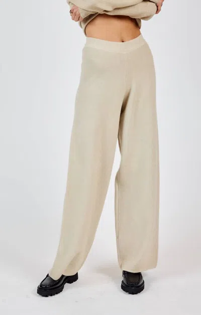 Sadie & Sage Kelsie Knit Pants In Stone In Neutral