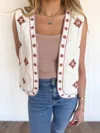 Sadie & Sage Kyleigh Embroidered Vest In Ivory In White