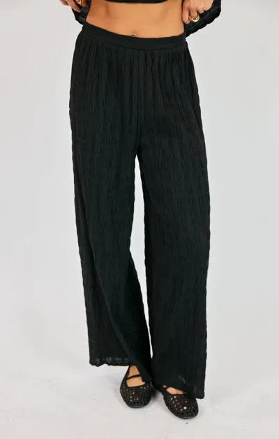 Sadie & Sage Linework Wide Leg Pants In Black