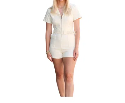 Sadie & Sage Live Happy Romper In Ivory In White