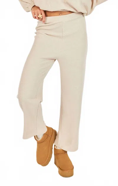 Sadie & Sage Locket Knit Pants In Oatmeal In Neutral