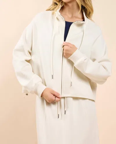 Sadie & Sage Lonestar Zip Up Jacket In Ivory In Neutral