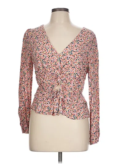 Pre-owned Sadie & Sage Long Sleeve Blouse In Pink