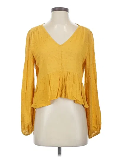 Pre-owned Sadie & Sage Long Sleeve Blouse In Yellow