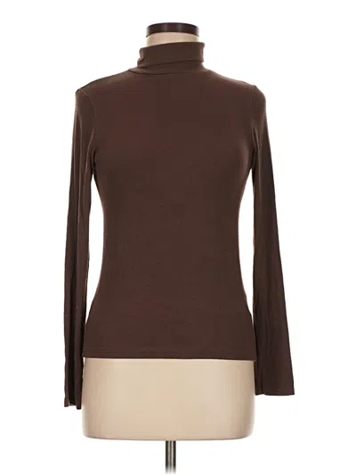 Pre-owned Sadie & Sage Long Sleeve Turtleneck In Brown