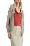 Sadie & Sage Lorna Chunky Knit Cardigan In Light Taupe