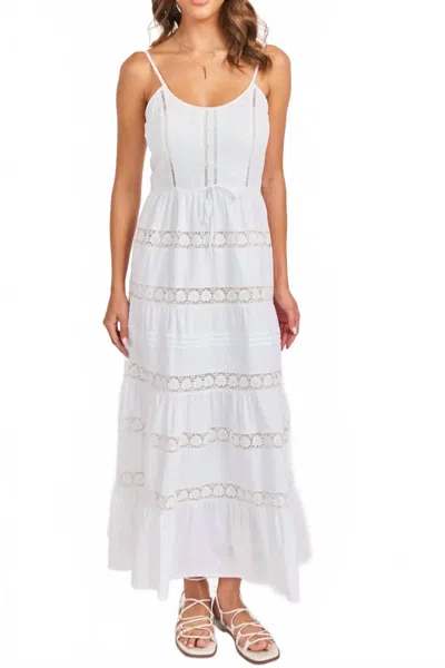 Sadie & Sage Lowtide Tiered Midi Dress In White