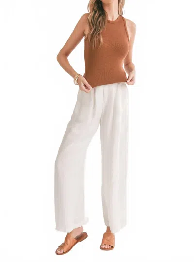 Sadie & Sage Marshmallow Racerback Crop Tank In Brown