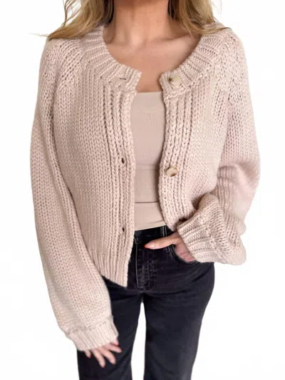 Sadie & Sage Meghan Button Cardigan In Blush In Pink