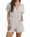 Sadie & Sage Mojave Button Romper In Black Ivory In Neutral