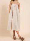 Sadie & Sage Mojave Tie Strap Midi Dress In Taupe In Gray