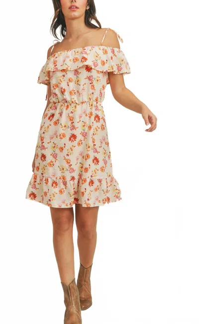Sadie & Sage Moment Of Joy Peplum Dress In Yellow In Multi