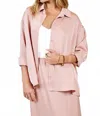 Sadie & Sage Mood Boost Button Up Shirt In Rose In Pink
