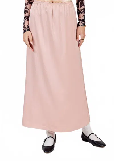 Sadie & Sage Mood Boost Stretch Waist Maxi Skirt In Rose In Pink