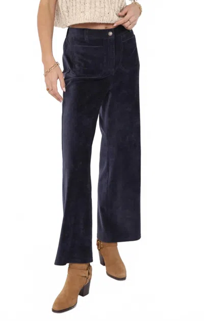 Sadie & Sage Morrison Corduroy Pants In Navy In Blue