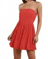 Sadie & Sage Nina Bubble Tube Romper In Red Dot In Red