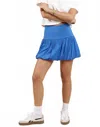 Sadie & Sage On My Mind Bubble Hem Skirt In Pool Blue In Blue