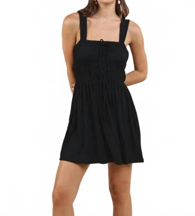Sadie & Sage On My Mind Tie Detail Mini Dress In Black