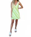 Sadie & Sage Out And About Dress In Lime/natural In Gray
