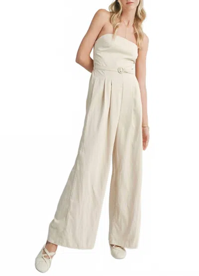 Sadie & Sage Past Midnight Tube Jumpsuit In Cream In Neutral