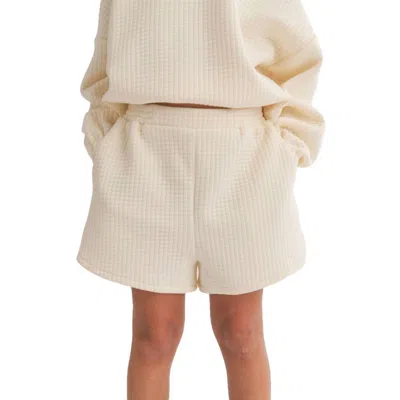 Sadie & Sage Pastime Terry Shorts In Ivory In Neutral