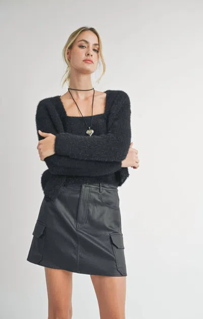 Sadie & Sage Payton Cardi Sweater Set In Black